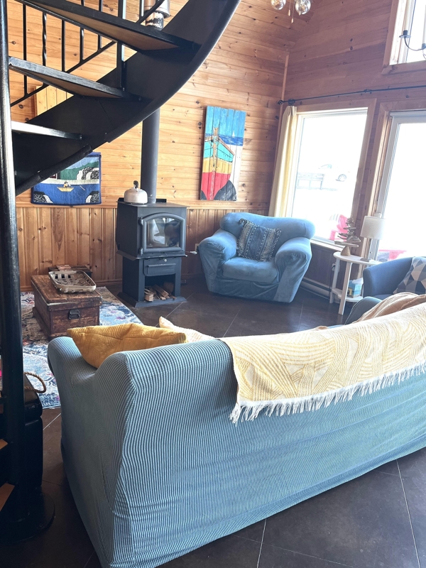Living Room with woodstove