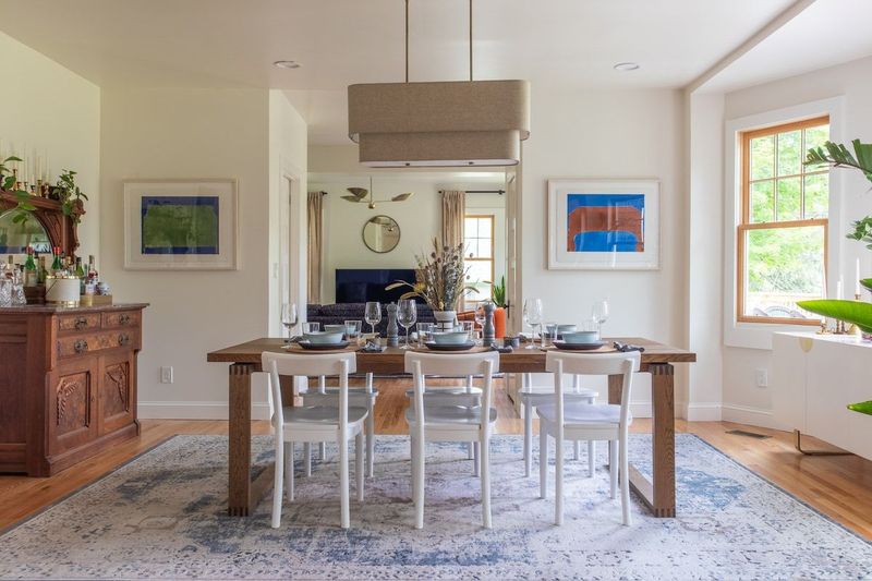 View from the Dining Room into the Family Room.