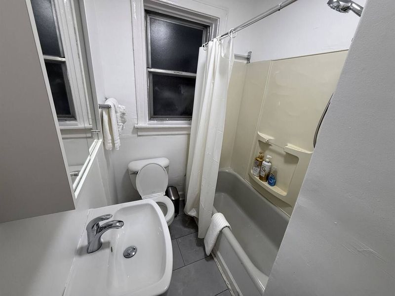 Bathroom has Shampoo, Conditioner and Body Wash.  