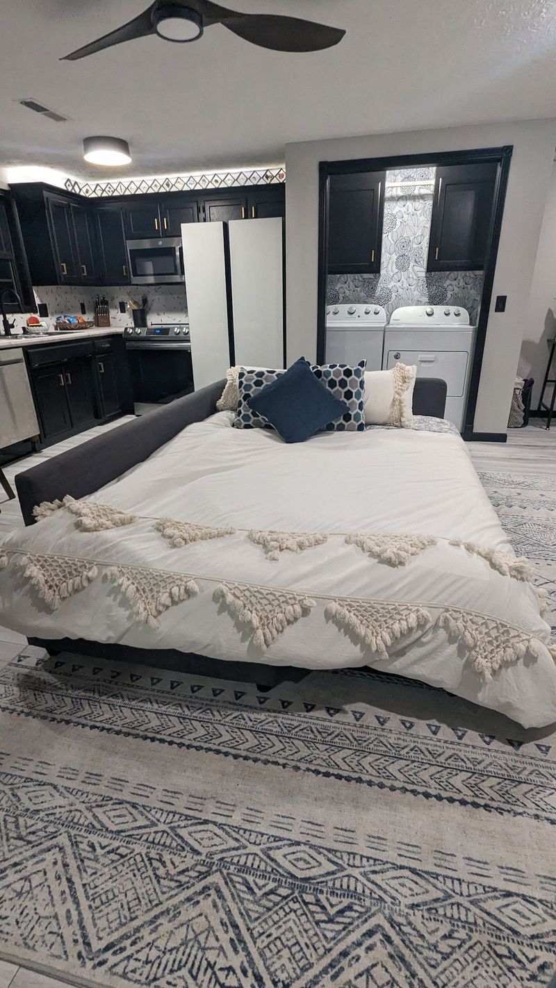 Couch converts to a Full size bed