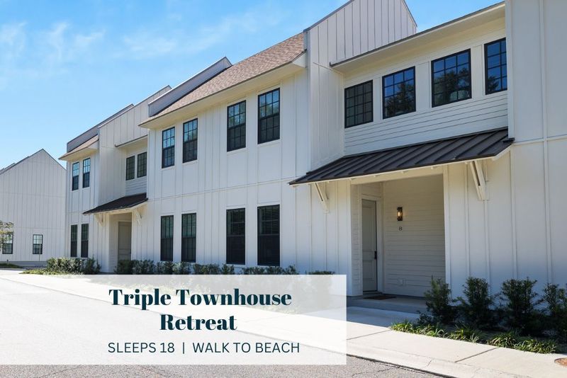 3 Charming Townhomes for Big Groups-Pool,Walk to B