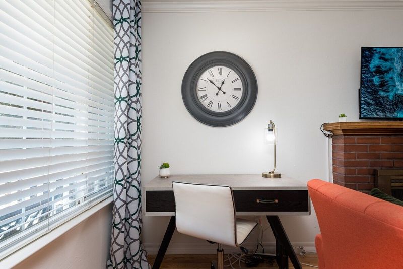 Work desk in living room
