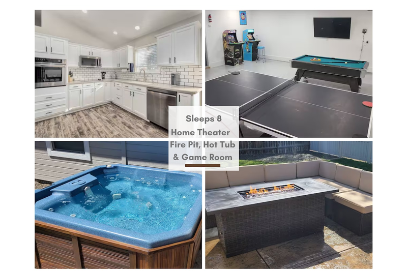 Modern Farmhouse-Hot Tub, Fire Pit & Game Room